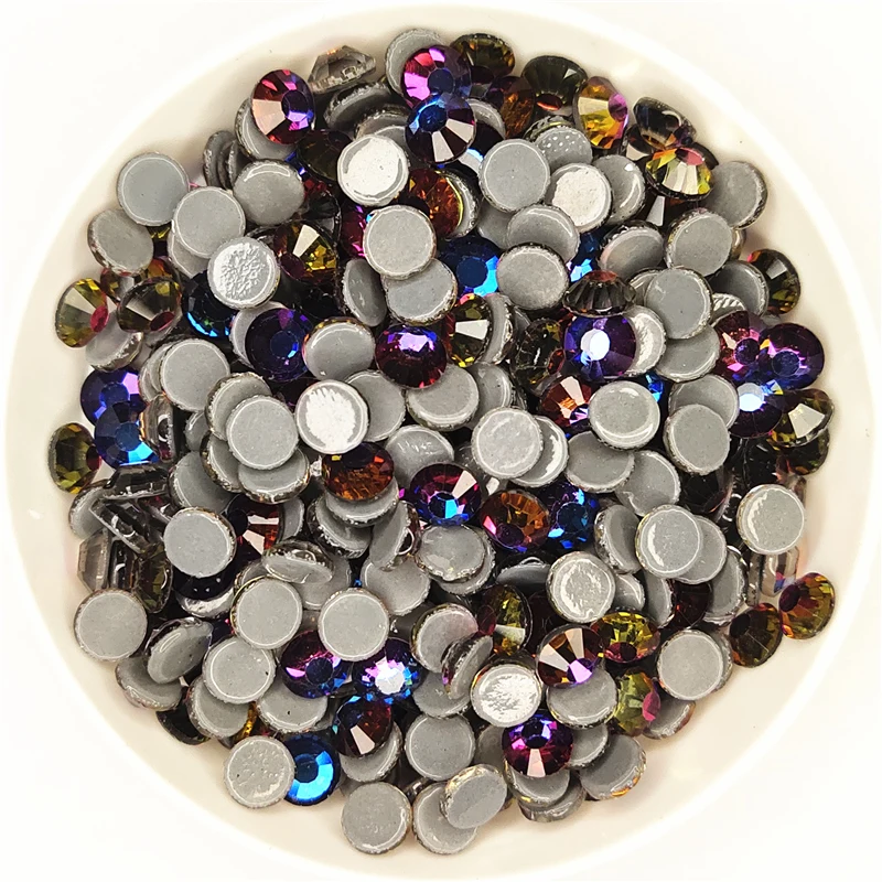 

AAAA+ Best Quality Blue-Red-Volcano Hot Fix Rhinestone More Shiny Super Bright Hotfix Iron On Stones.SS4-SS40