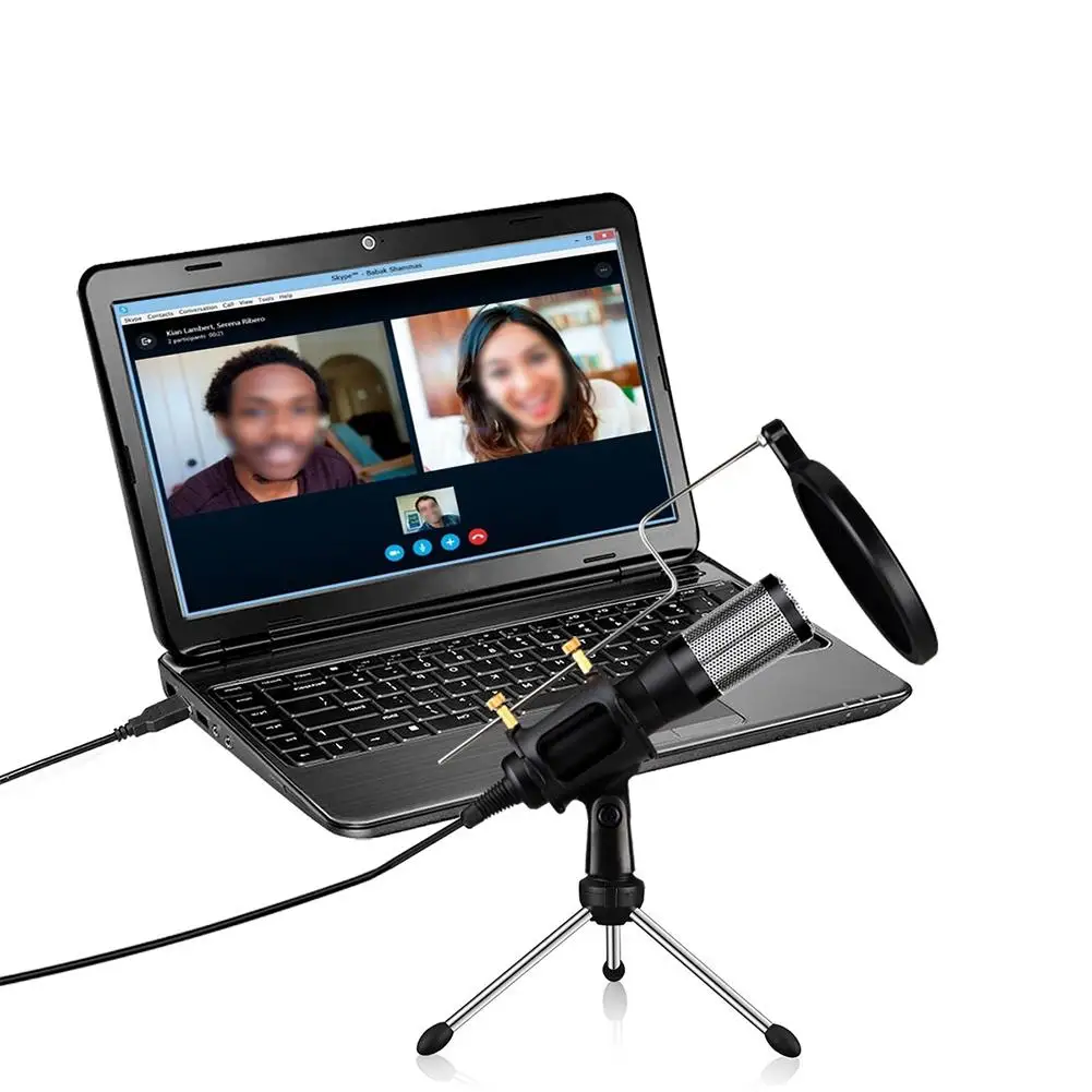 

AMYGOJJ USB Condenser Microphone Plug and Play Home Studio Microphones for PC Laptop MAC