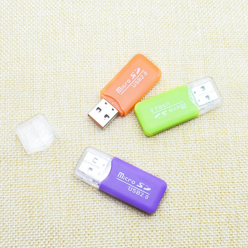 

High Quality Simple USB 2.0 Micro SD TF Flash Memory Card Reader Mini Portable Plastic Adapter For Laptop SH Mobile Converters