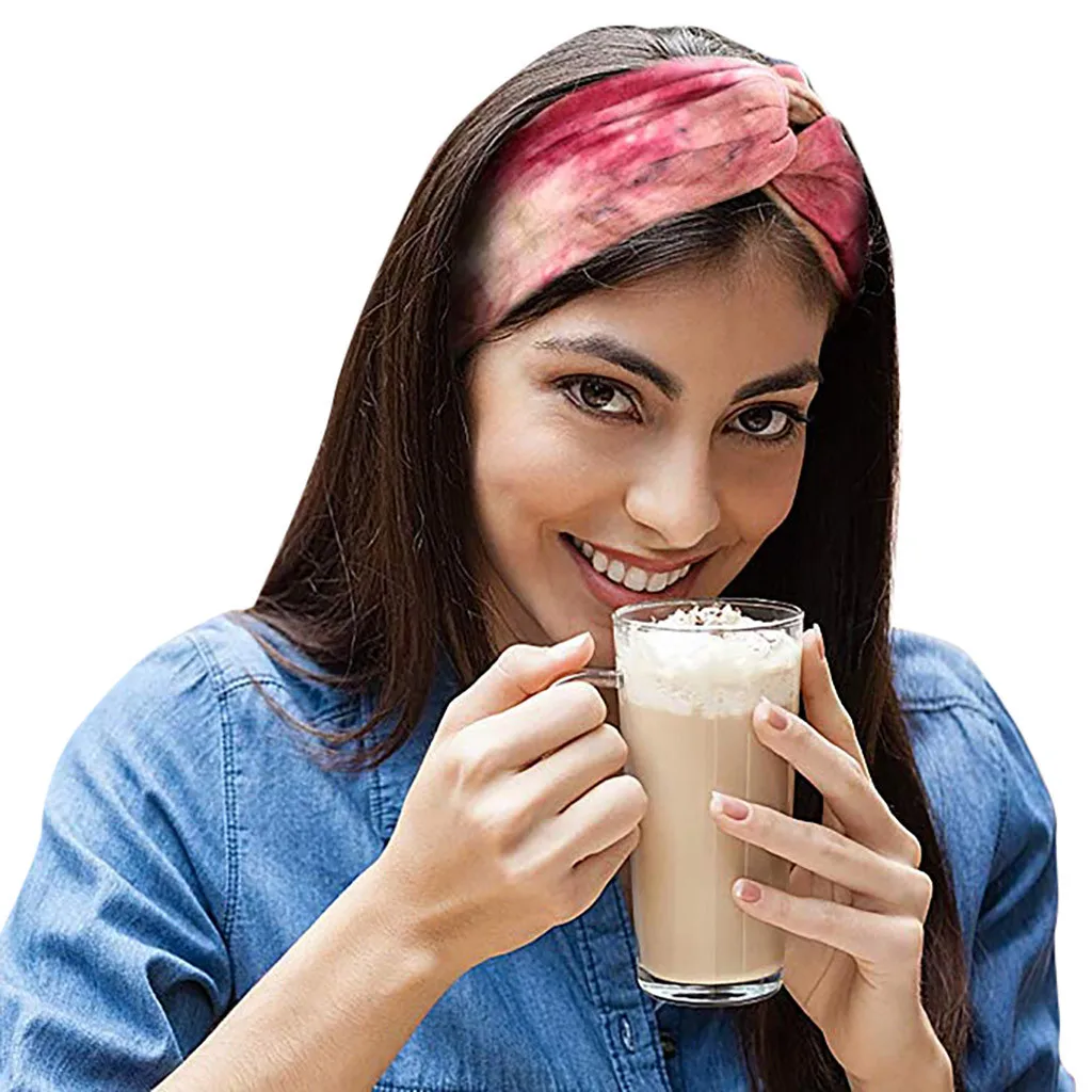 Модные повязки на голову осень и зиму однотонные шерстяные вязаные для волос