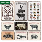 Винтажный декоративный кухонный металлический постер, жестяная вывеска, Ретро наклейки на стену с животными, настенная тарелка для ресторана, домашний декор