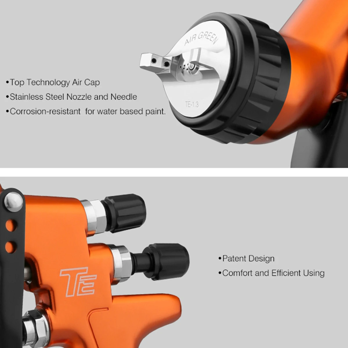 Высокораспылитель HVLP с гравитационной подачей насадка 1 3 мм чашка 600CC