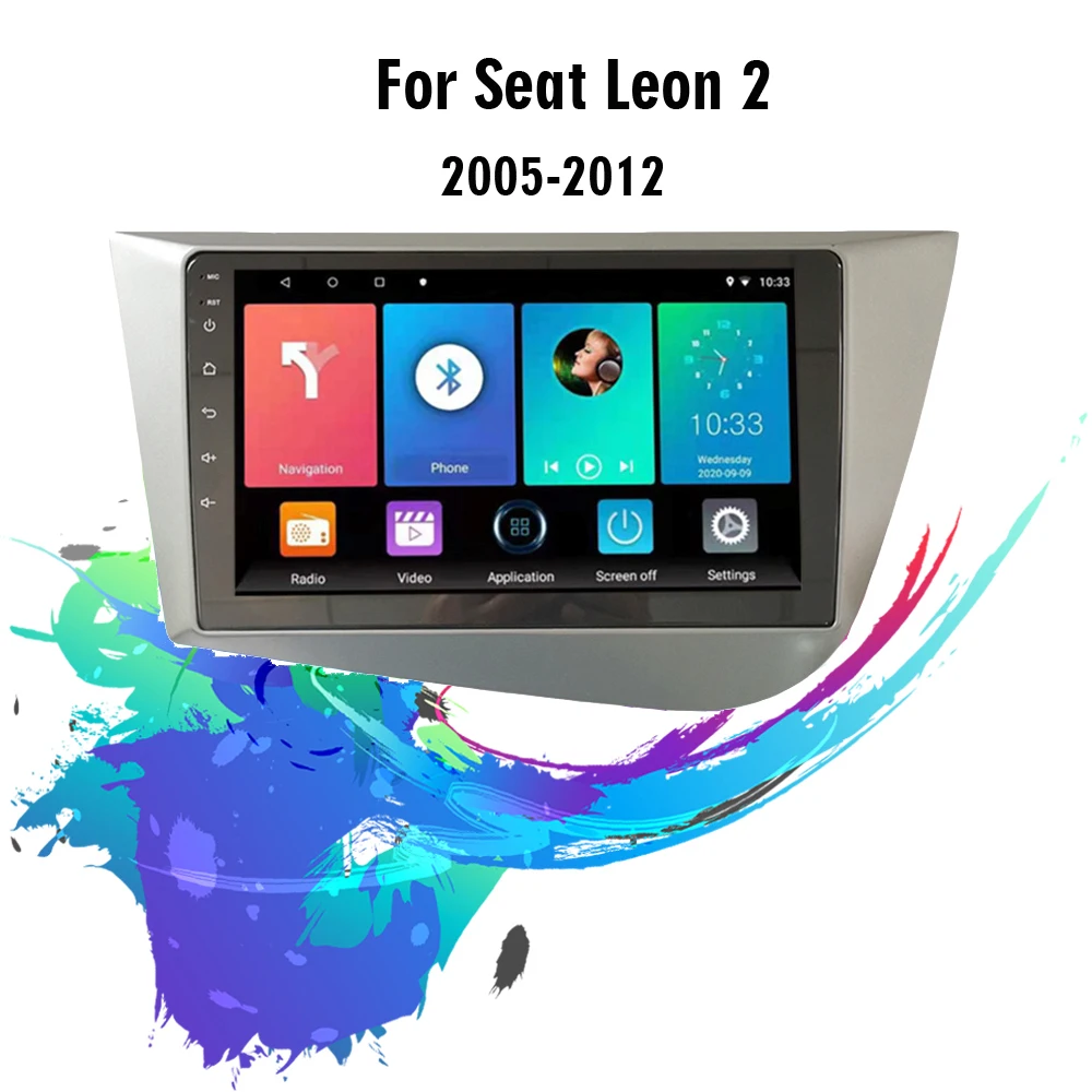 

Eastereggs For Seat Leon2 2005-2012 9" 2 Din Android Car Radio WIFI GPS Navigation FM Bluetooth Car Multimedia Player with Frame