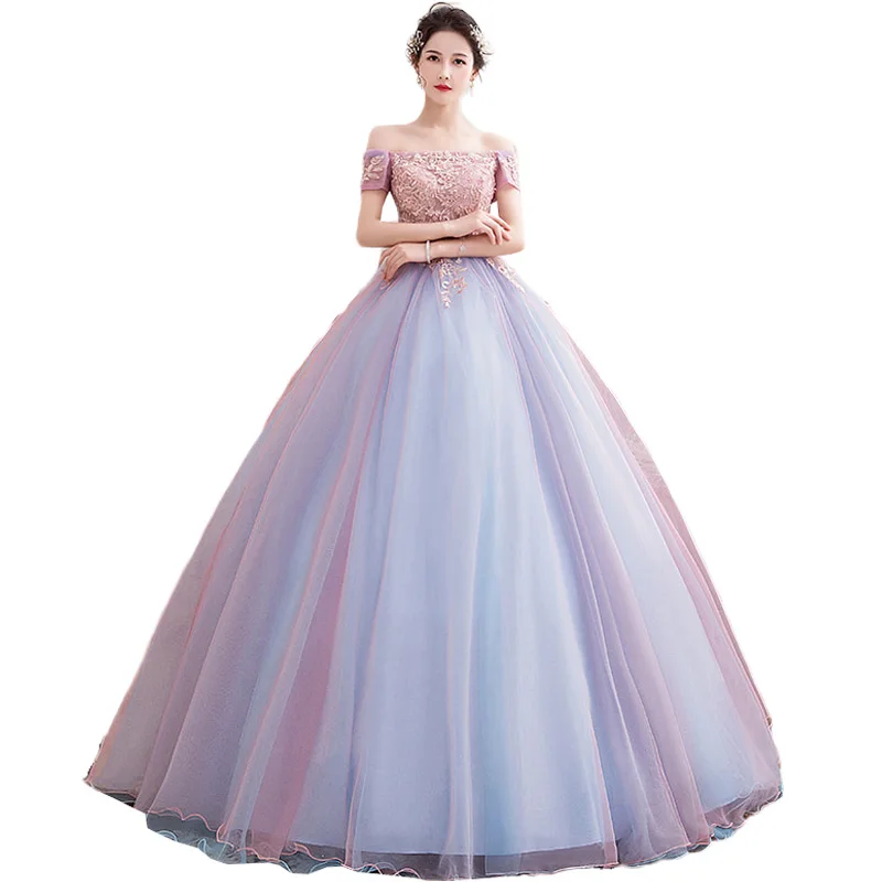 Роскошное бальное платье Quinceanera винтажное с открытыми плечами для выпускного