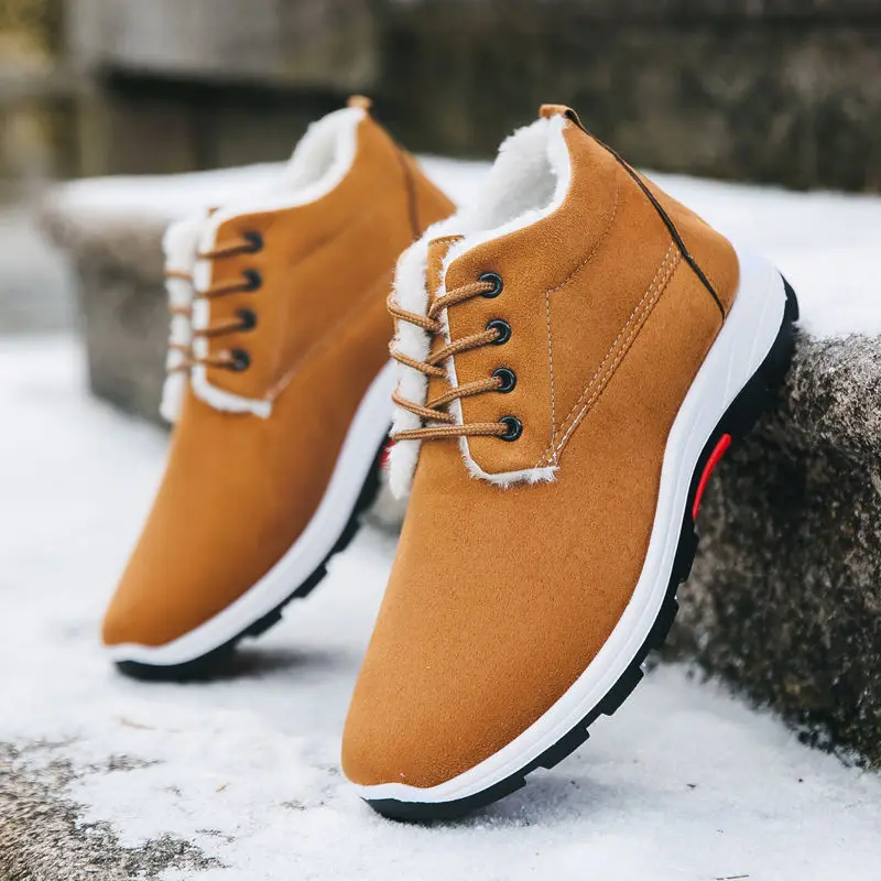 

New Winter Snow Boots Comfortable Warm Boots Ankle boots Wear-resistant Cotton Shoes Men snow boots velvet Ankle boots A485
