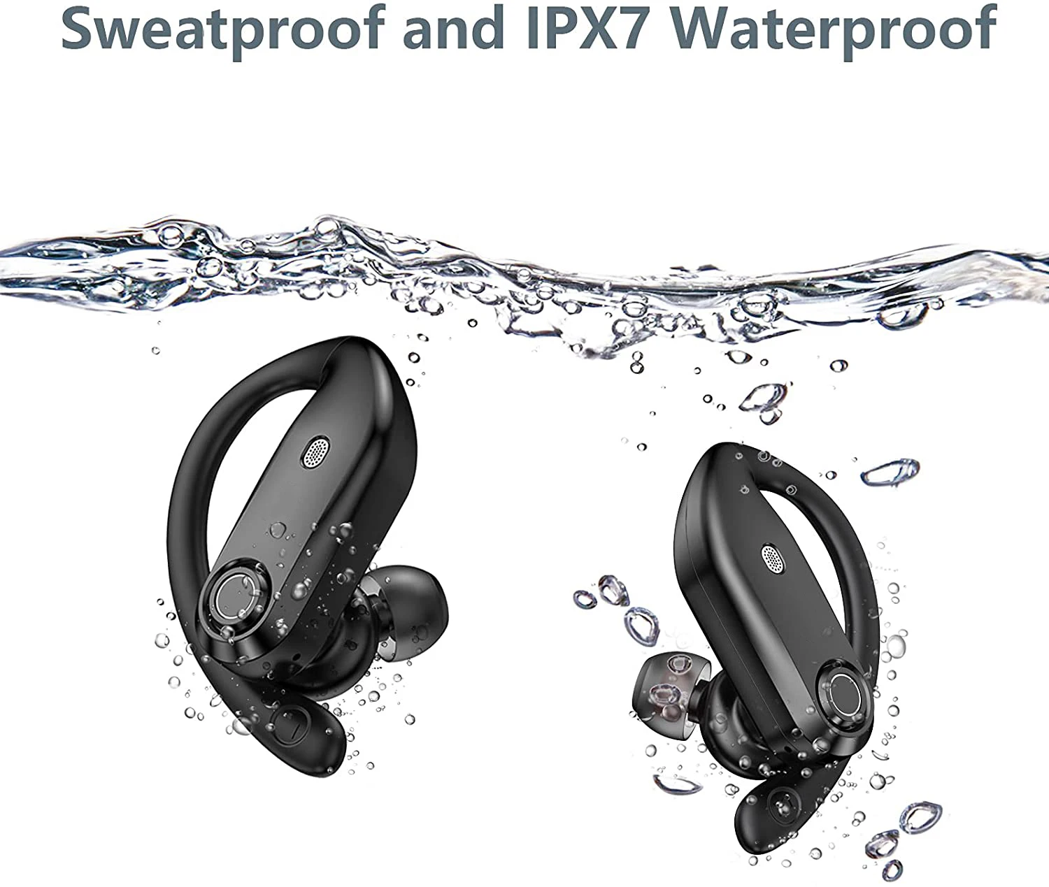 Bluetooth-наушники 4 микрофона беспроводные наушники IPX7 с шумоподавлением Накладные