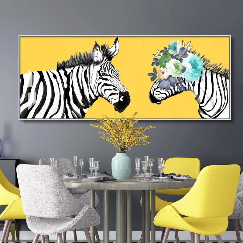 

100% Hand Painted Abstract Zebra Art Oil Painting On Canvas Wall Art Frameless Picture Decoration For Live Room Home Decor Gift