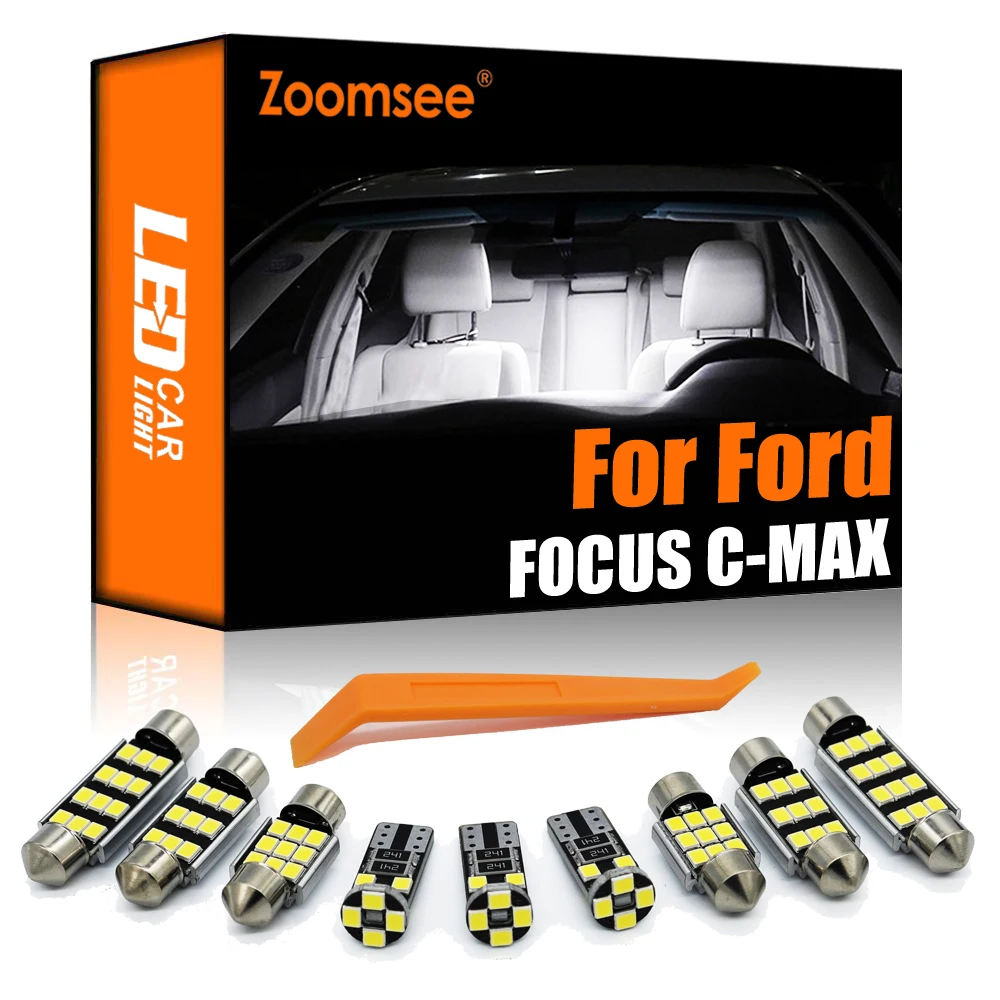 

Zoomsee 8Pcs Interior LED For Ford FOCUS C-MAX 2003-2007 Canbus Vehicle Indoor Dome Map Reading Light Error Free Auto Lamp Kit