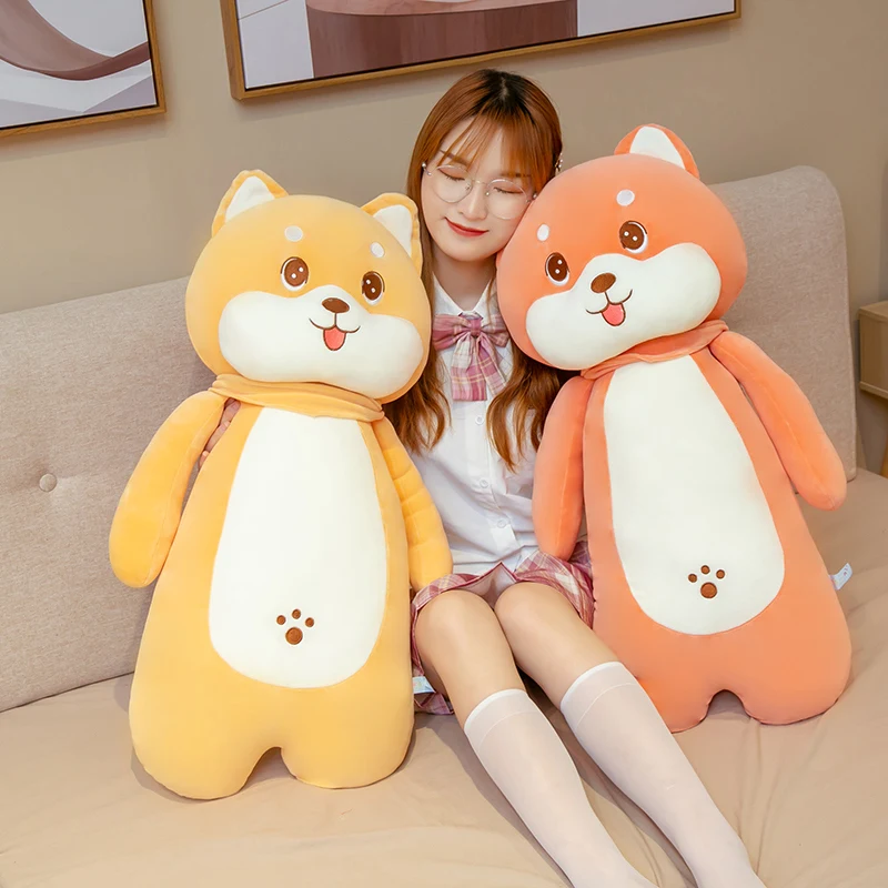 

Cute Soft Long Dog Pillow Plush Toys Stuffed Shiba Inu Dog Nap Pillow Bed Sleep Pillow Home Decor Gift Doll for Kids Girl