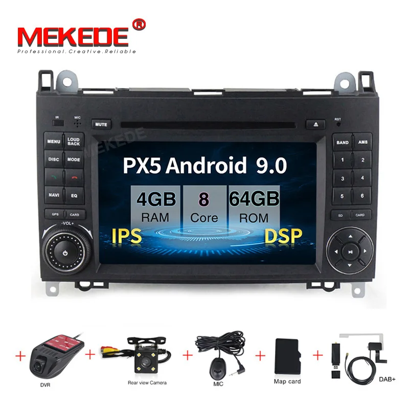 MEKEDE Android 9 0 4 + 64G Автомобильный GPS dvd плеер для Mercedes Benz Sprinter B200 B class W245 B170 W209 W169 Радио