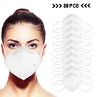 Одноразовая маска для лица 5-Слои высокой плотности для защиты от пыли уход за кожей лица маска с фильтром Нетканая маска на Хеллоуин маска для косплея