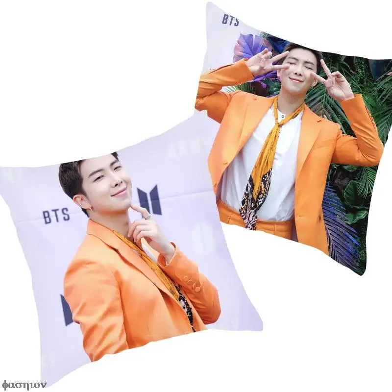 Популярная Корейская атласная Наволочка на заказ Cha Astro EunWoo 45x45 см (две стороны)