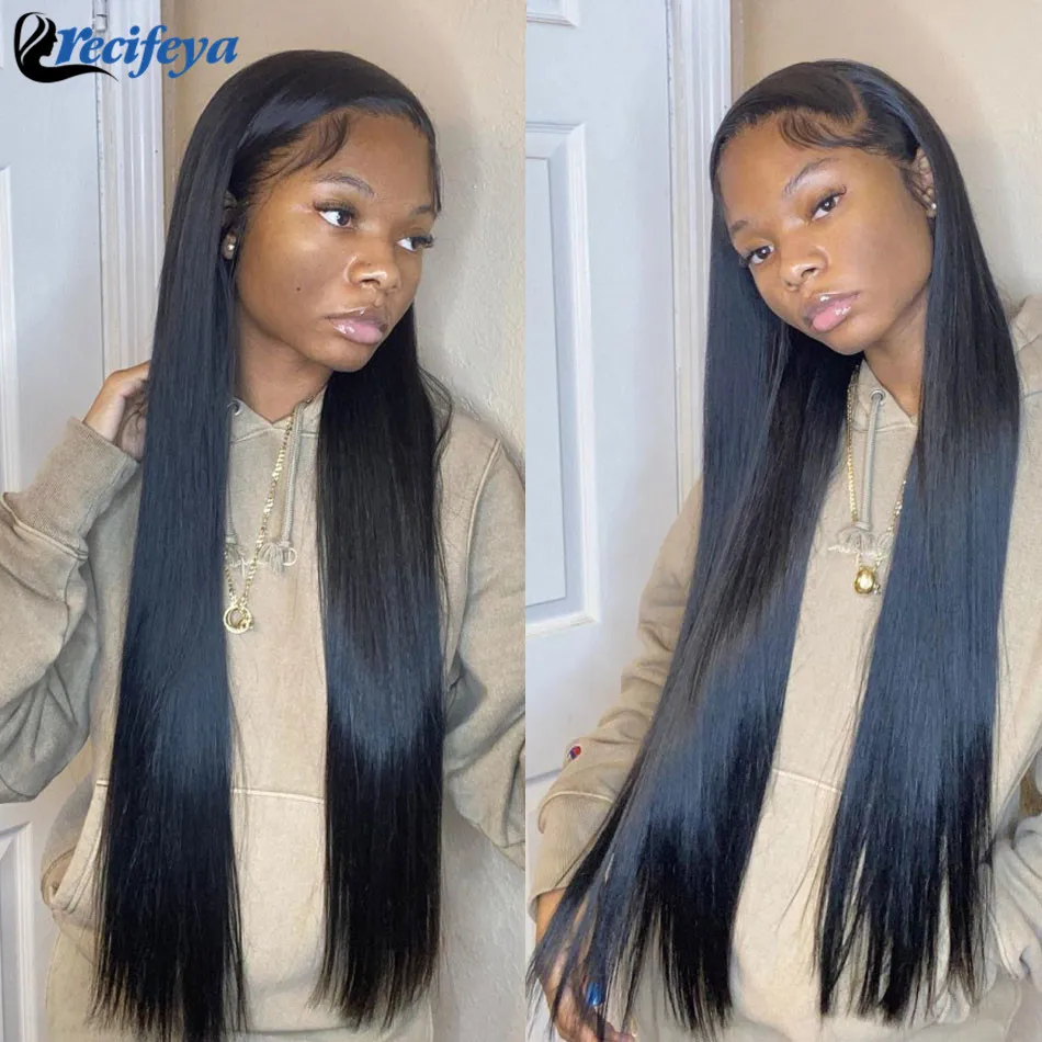 

180% 13x4 Indian Straight Hair Lace Wig Transparent 13x4 Lace Front Wig Remy Bone Straight Human Hair Lace Wigs 180% Density