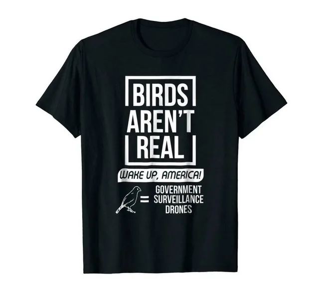 

Birds Aren'T Real Wake Up America Black T-Shirt S-3Xl Gildancotton Gift For Men Top Christmas Gifts Tee Shirt