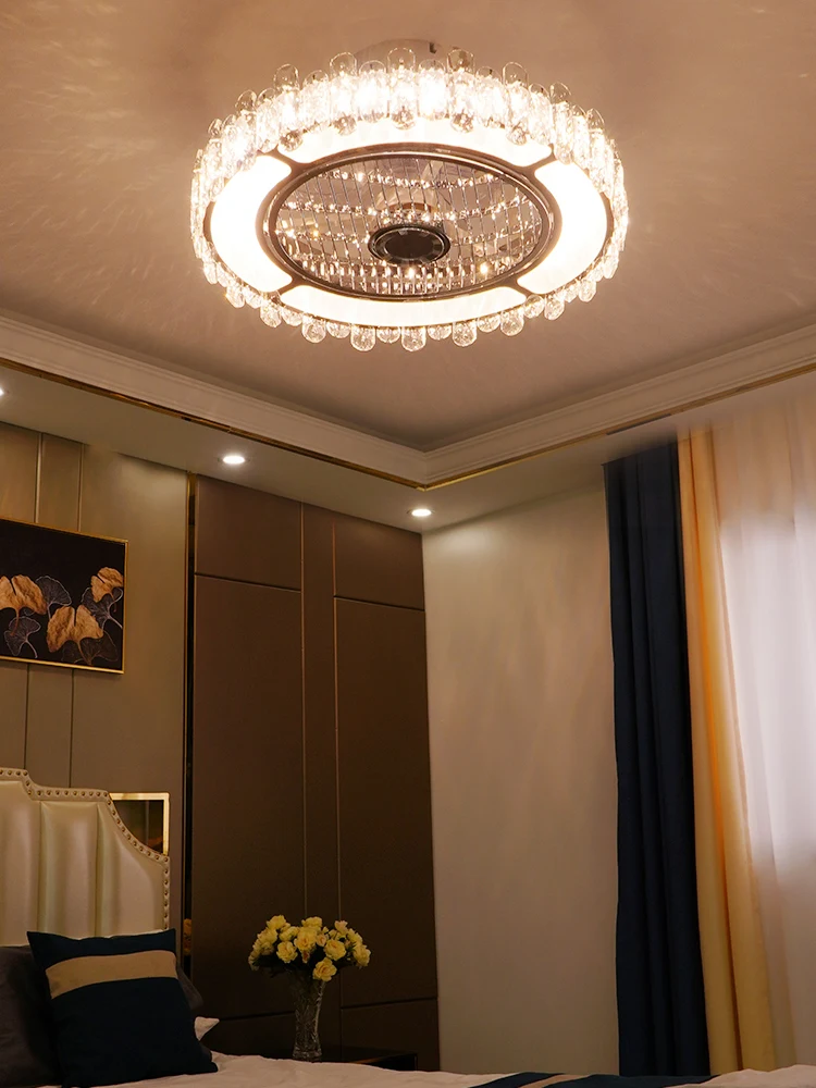 Роскошный светодиодный потолочный светильник с кристаллами современный
