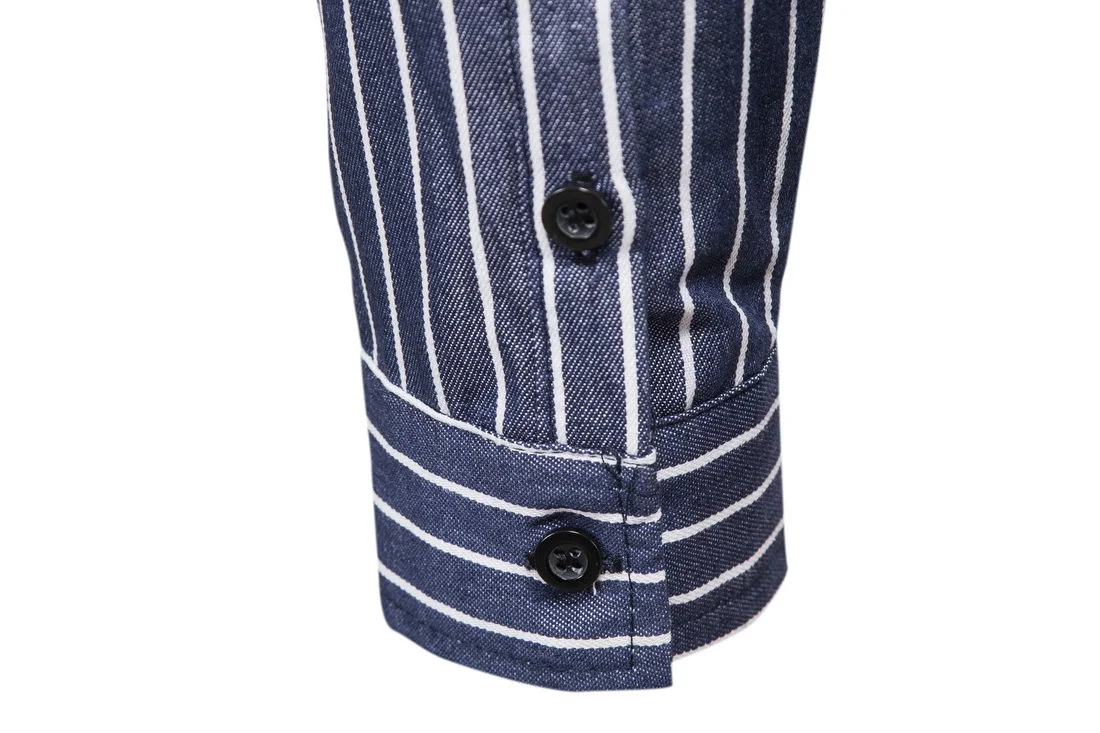 

LANDISTO men clothing Knitted men sweater warm European style mens sweater fake two-piece stripe sleeve