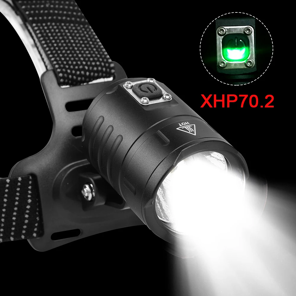 Налобный фонарь Anjoet XHP70.2 аккумуляторный USB водонепроницаемый 3x18650 | Освещение