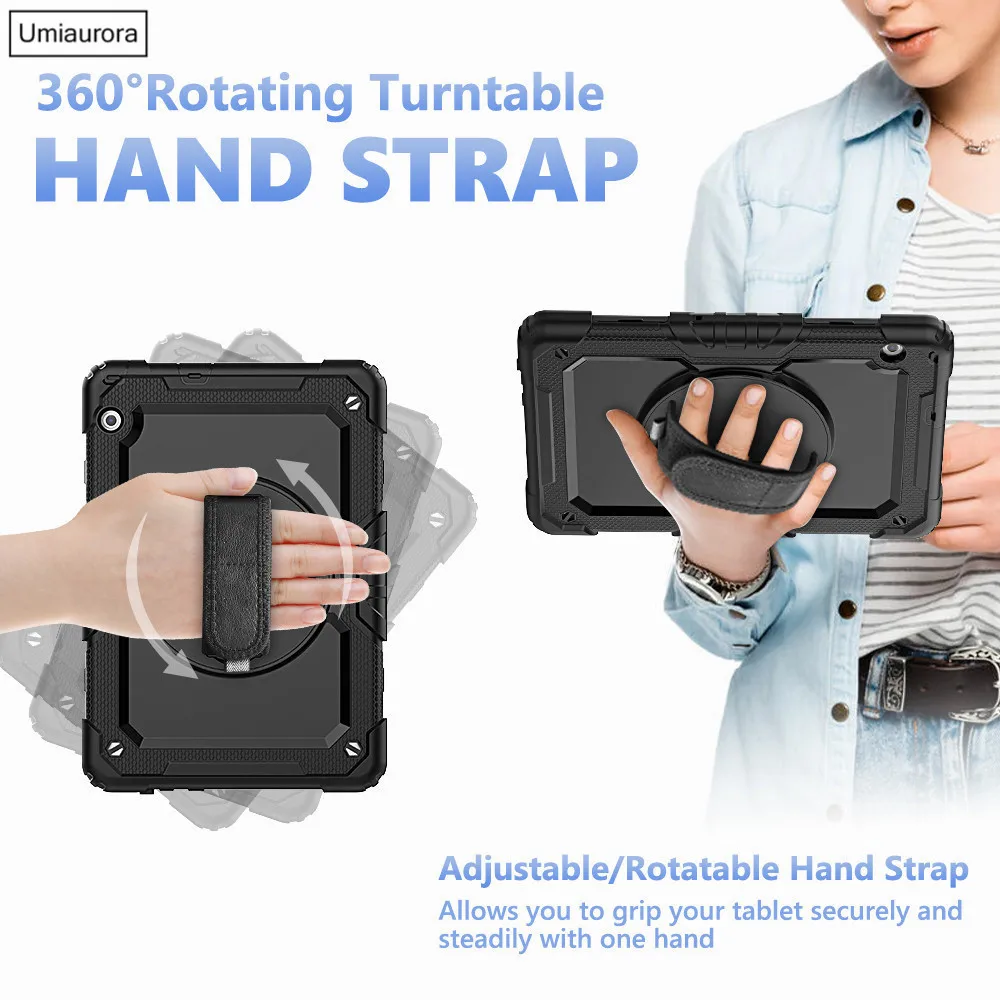armor shockproof tablet cover fundas for huawei matepad t8 8 0 mediapad t5 10 10 1 case coque hard silicone stand shell strap free global shipping