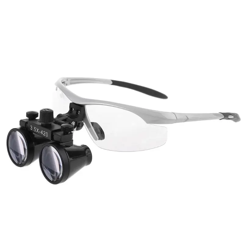 

2.5X/3.5X 420 mm Dental Loupe Magnifier Binocular Magnifier Operation Loupe with Spotlight Head Light