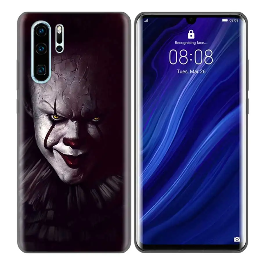 SX-010 Черный силиконовый чехол для huawei P30 P20 P10 mate 30 20 10 Lite Pro Coque Fundas, чехлы, раковины, Pennywise, клоун, ужас - Цвет: SX-010