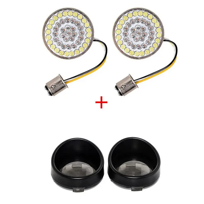 Мотоцикл 1157 Белый DRL Янтарный указатель поворота светодиодный вставки дымовой