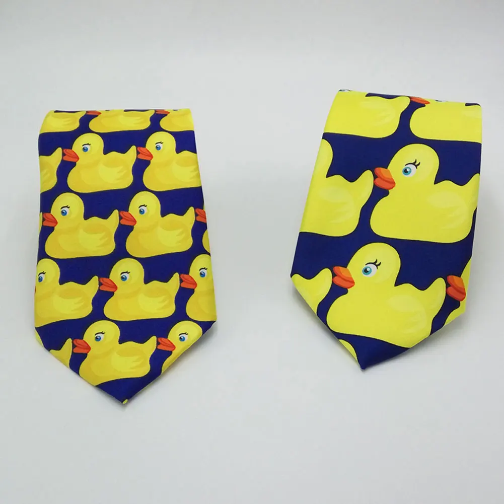 

Funny Cartoon Yellow Duck Men's Necktie Business Suit Tie Neckwear Accessories Men Necktie Skinny Tie Black Party Dress Necktie