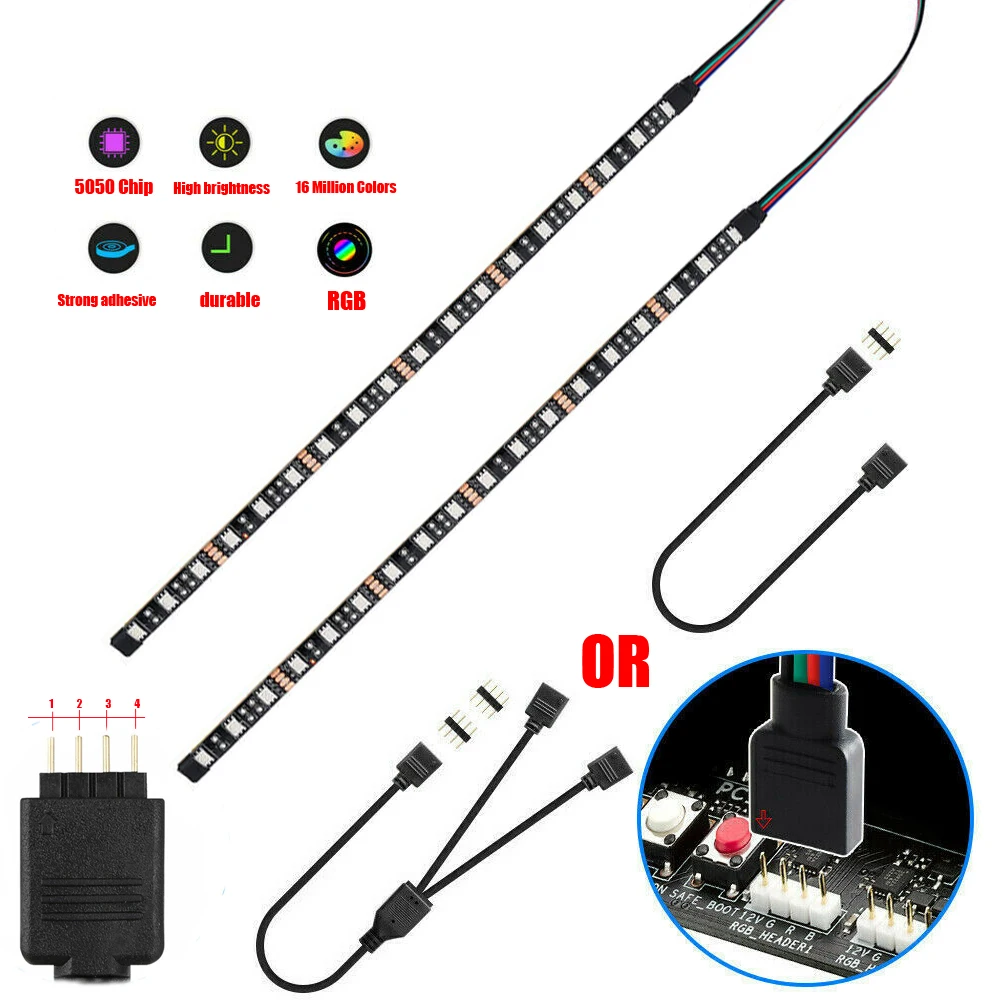 Светодиодная лента RGB для компьютера УФ освещение 12 В постоянного тока с