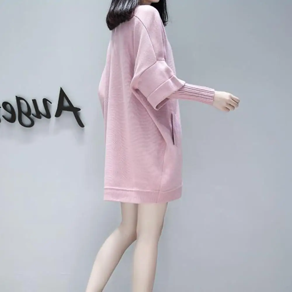 Женское осеннее модное платье из двух частей с имитацией однотонное черного