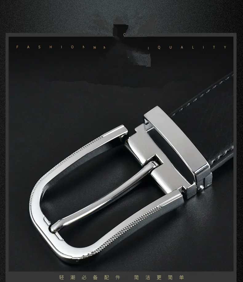 Мужской деловой ремень высокого качества черный/цвета хаки с обеих сторон