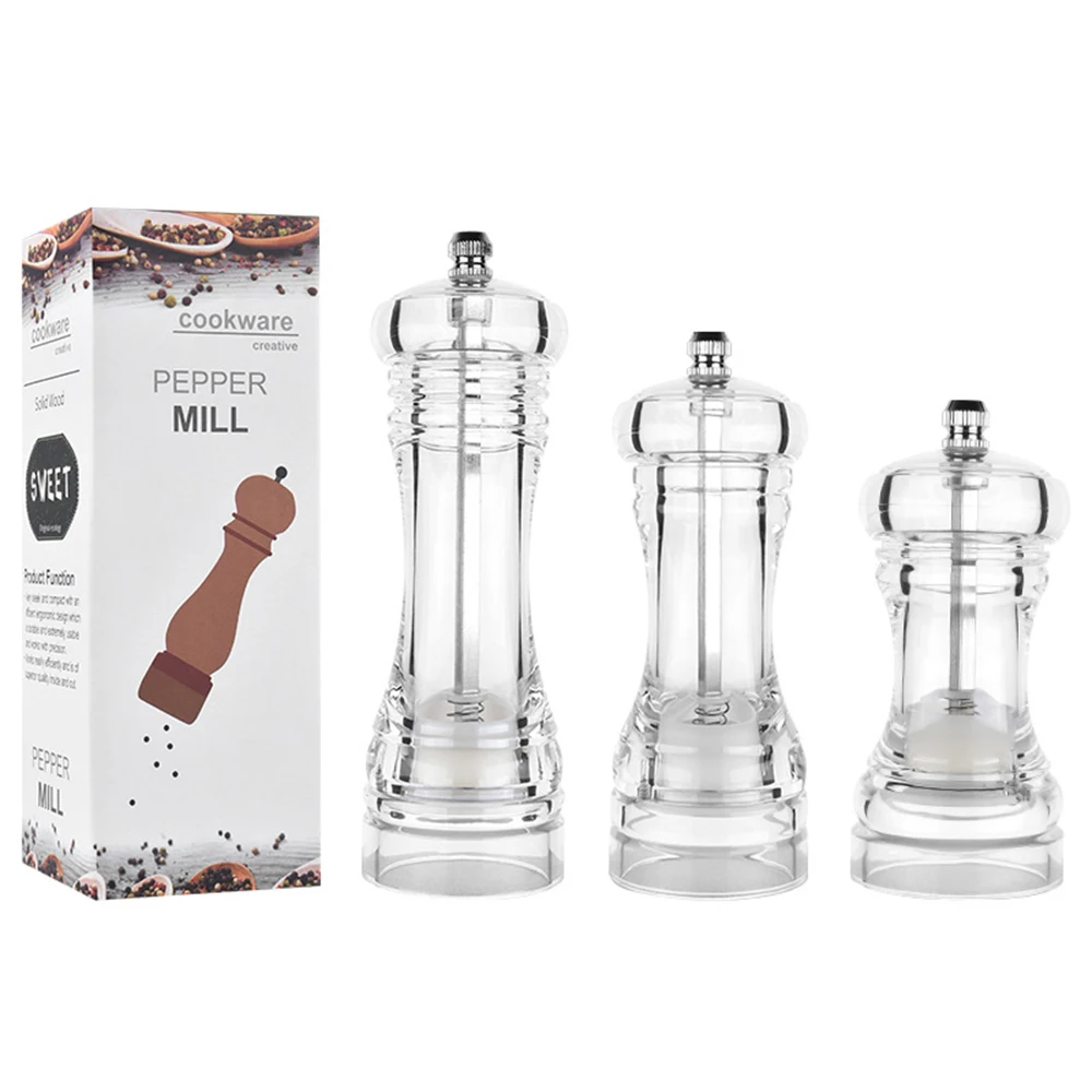

Milling Gadget Manual Stainless Steel Pepper Mill Kitchen Tool S/M/L Salt