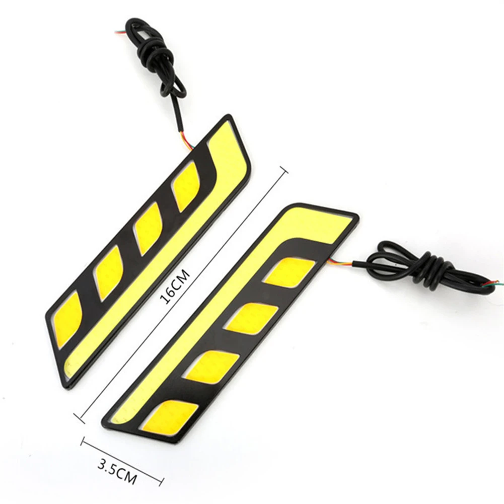 

Car styling DRL Daytime Running Light Fog Lights 2Pcs Super Bright Flexible Waterproof COB Straight Driving White 16*3CM