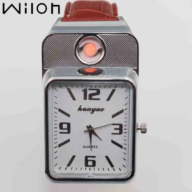 Часы наручные F777 Мужские кварцевые спортивные модные беспламенные с USB зарядкой