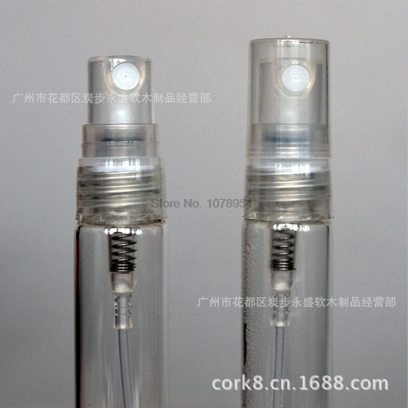 По ems или dhl 2000 шт стеклянная бутылка для духов с металлическим распылителем и