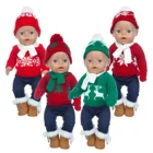 Набор рождественских свитеров, подходит для куклы Reborn 43 см, 17 дюймов, обувь в комплект не входит, 2020