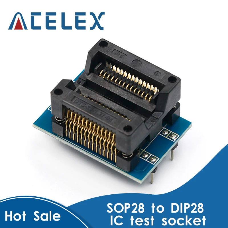 Переходник SOP28 в DIP28 с гнездом 300 мил IC SOIC28 до SOP16 DIP16 SOP20 на DIP20|Детали и аксессуары