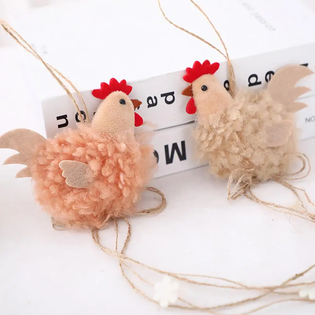 Пеньковая веревка кулон &quotПасха&quot декоративные фланель висит милый петух