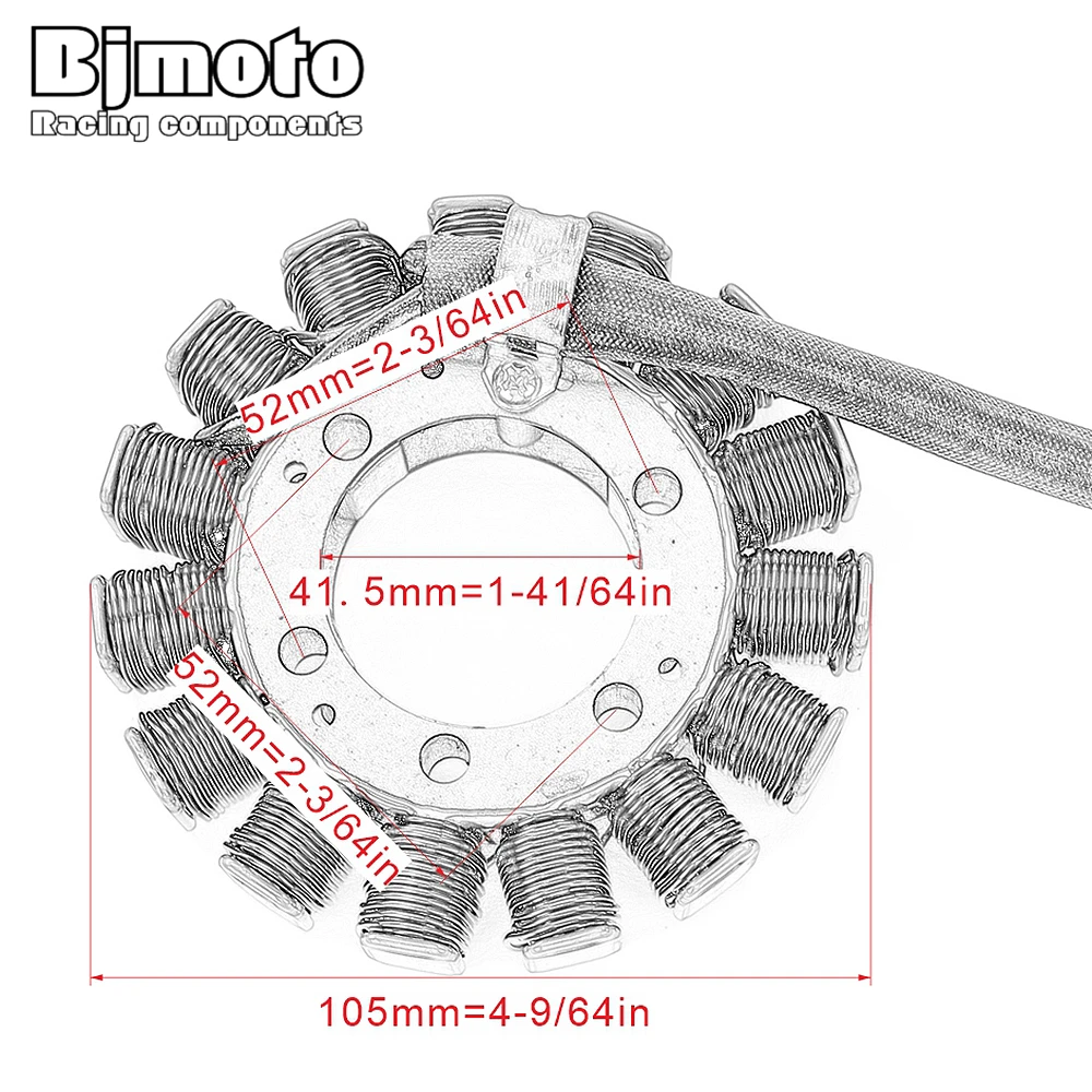 

BJMOTO Motorcycle Stator Coil For Yamaha XV1900AS Roadliner S 1900 2006-2010/12-15 XV1900CT Stratoliner Deluxe 1900 2010-2014