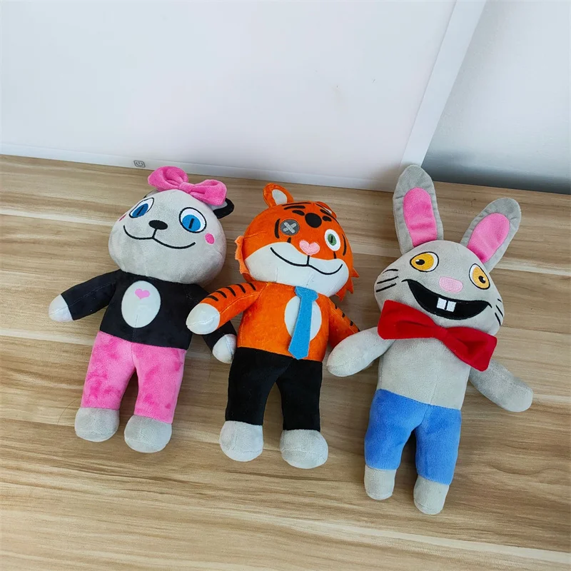 Juego de terror, casa de juegos del Sr. Hopp 2, juguete de felpa, Mr Hopp Rabbit Mr Stripes Tiger Miss Bo Panda, Animal de peluche, figura de almohada-4