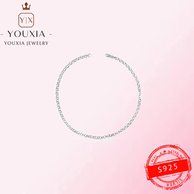 

925 Sterling Silver 1:1 Customized Simple Style Long Chain Fashion Personality Necklace