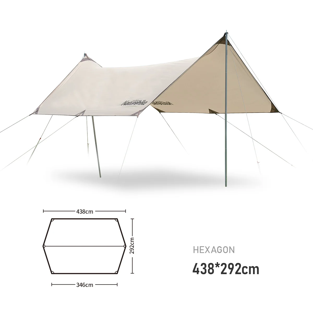 Палатка для кемпинга пикника на 4-6 человек нейлоновая водонепроницаемая 3