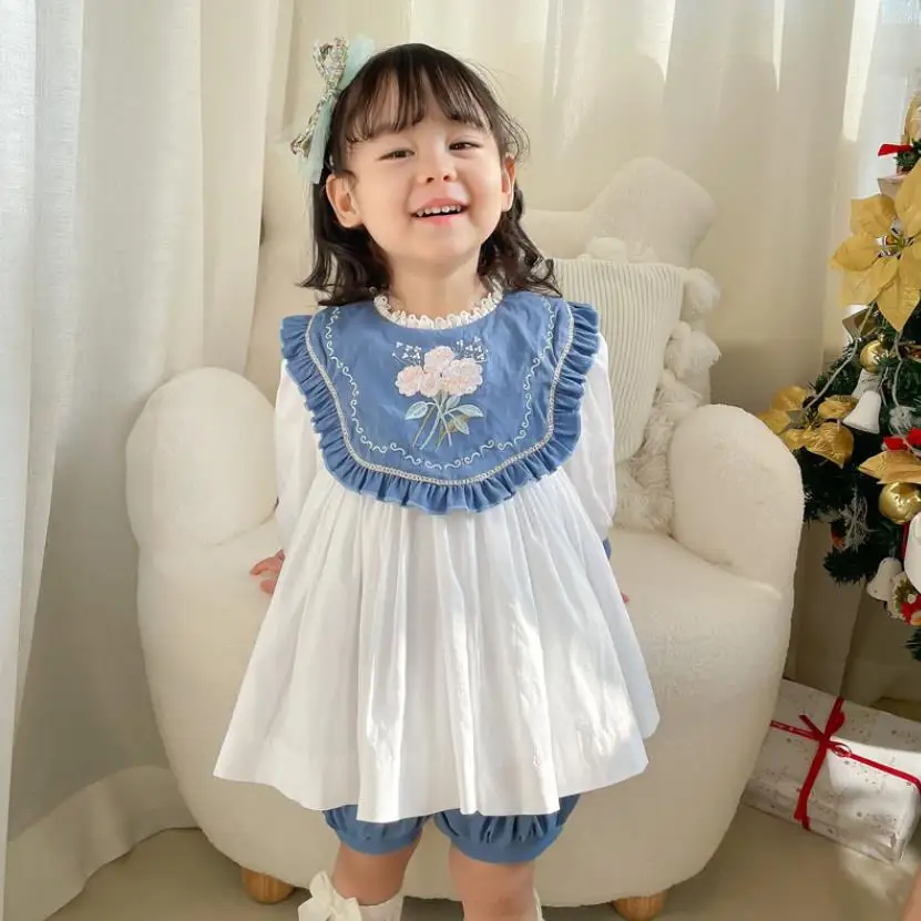 

2PCS Miayii Baby Clothing Spanish Princess Ball Gowns Embroidery Print Birthday Party Lolita Easter Eid Dresses For Girls A1052