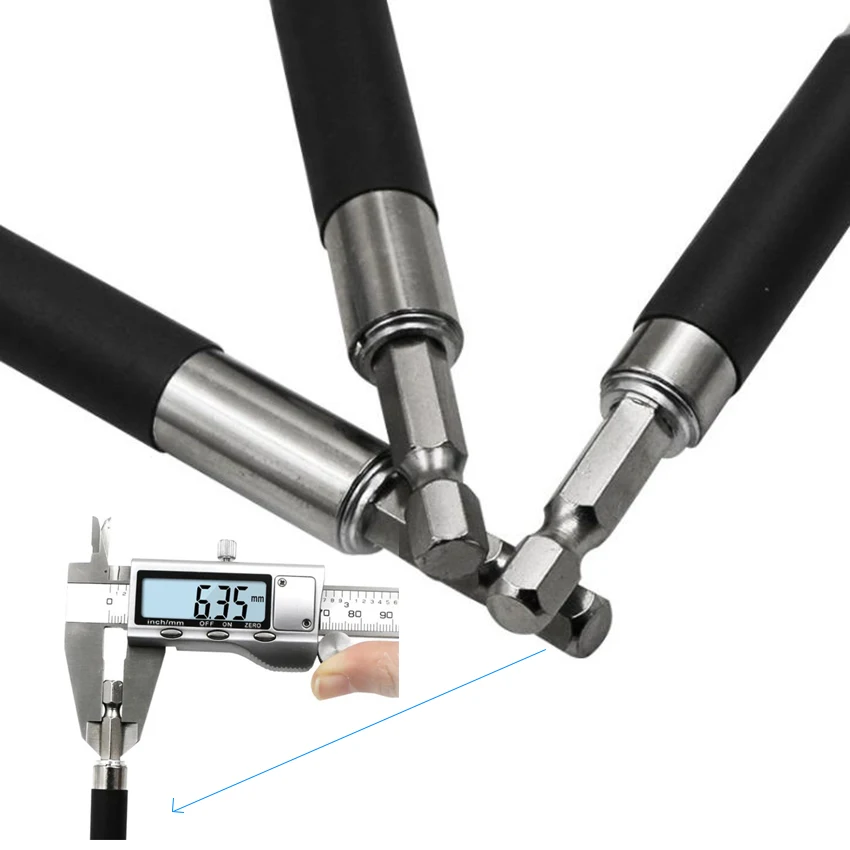 

3Pcs/Set 1/4" Screwdriver Bars Hex Shank Sleeve Extension Guide Rod Screw Bit Holder Retractable Extension Bar