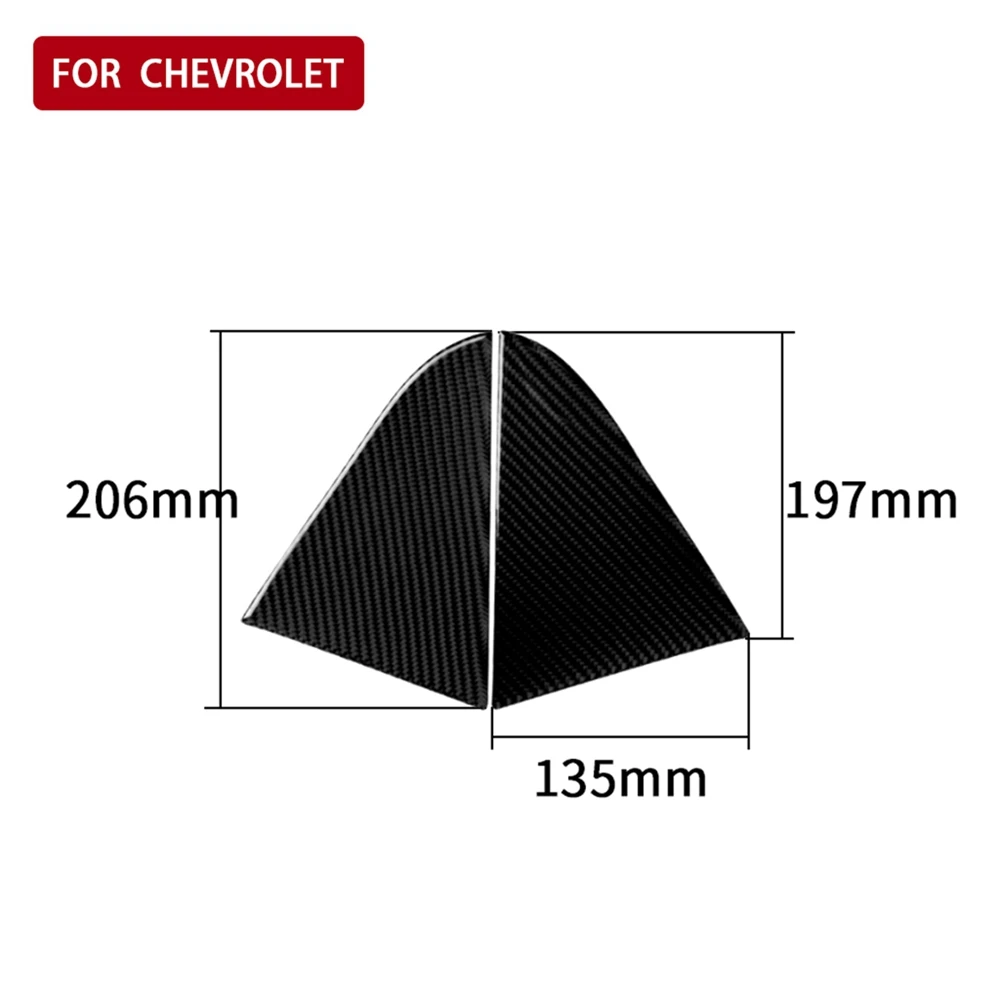 

Carbon Fiber Rear Window Triangle Sticker Panel Cover Trim For Chevrolet Cruze Car Decoration Accessories