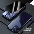 Магнитный противоударный чехол 360 для iphone 12 pro Max Mini, стеклянный чехол для iphone 12, чехол, роскошный чехол, чехол для телефона
