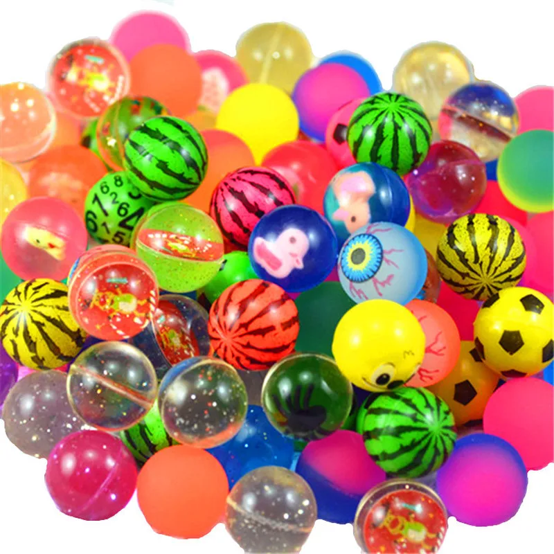 5/10pcs Funny Toy Balls Mixed Bouncy Ball Solid Floating Bouncing Child Elastic Rubber Ball of Pinball Bouncy Toys for Kids