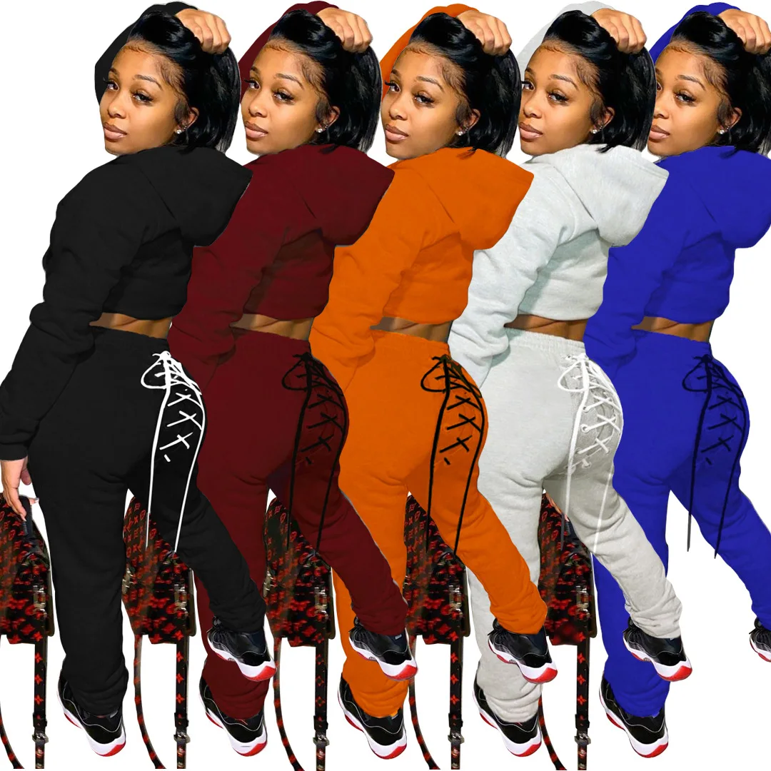 2021 костюм из двух предметов женской моды свитер для повседневной носки |