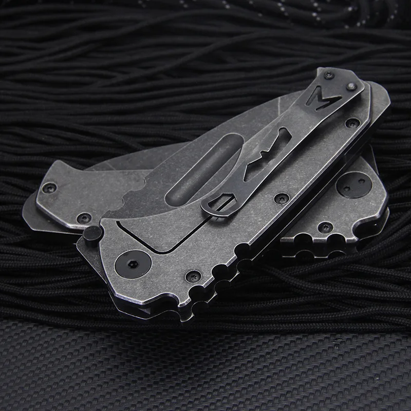 GS303 Folding Knife Stainless Steel Stone Handle Cold finish Blade Camping Hunt Kitchen Outdoor Survival EDC Tools | Инструменты