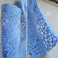 ragged fabric blue hollowed paper diy photo props modeling design graduation project arts decor designer fabric