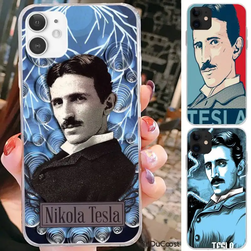 

Nikola Tesla Phone Case For iPhone 7 8 Plus X XS Max XR Coque Case For iphone 5s SE 2020 6 6s 11Pro