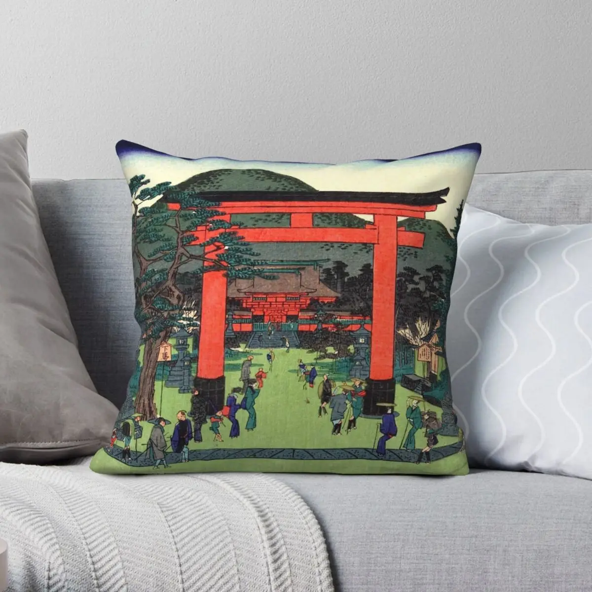 Наволочка для подушки Hasegawa Sadanobu Fushimi Inari наволочка из полиэстера и льна с